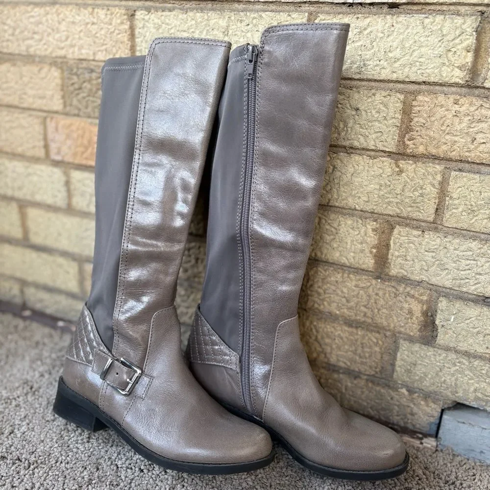 me too Taupe Knee High Riding Boots